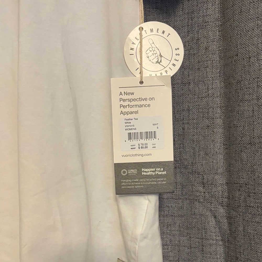 Vuori White Feather Tee